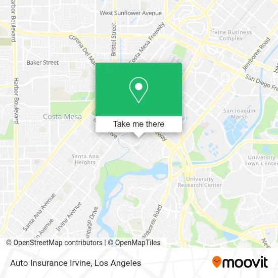 Auto Insurance Irvine map