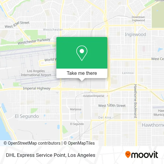 DHL Express Service Point map