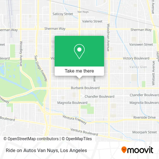 Ride on Autos Van Nuys map