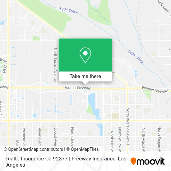 Rialto Insurance Ca 92377 | Freeway Insurance map