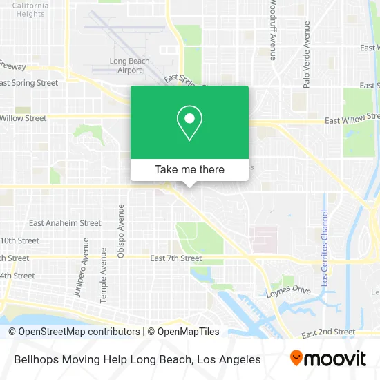 Bellhops Moving Help Long Beach map