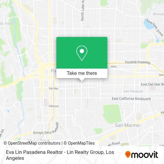 Eva Lin Pasadena Realtor - Lin Realty Group map