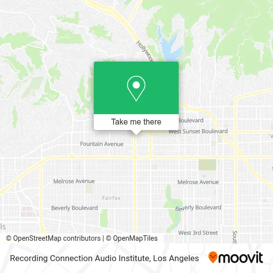 Recording Connection Audio Institute map