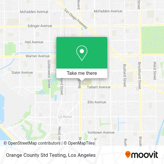 Orange County Std Testing map