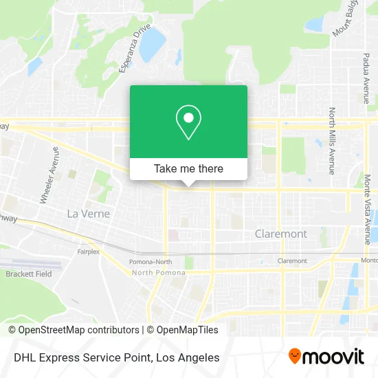 DHL Express Service Point map