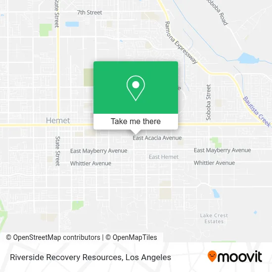Riverside Recovery Resources map