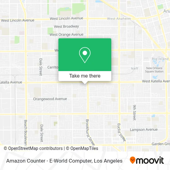 Amazon Counter - E-World Computer map