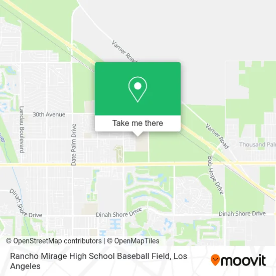 Rancho Mirage High School Baseball Field map