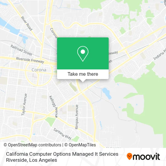 California Computer Options Managed It Services Riverside map