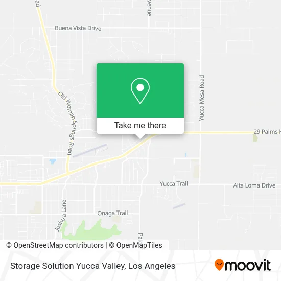 Storage Solution Yucca Valley map