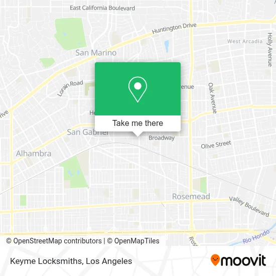 Keyme Locksmiths map