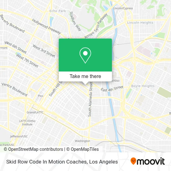 Skid Row Code In Motion Coaches map