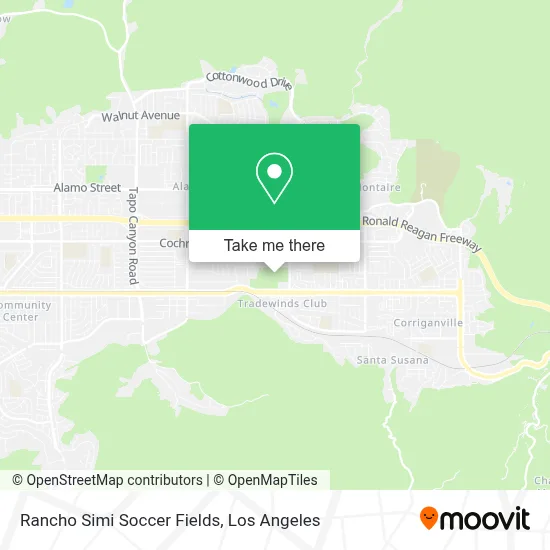 Rancho Simi Soccer Fields map
