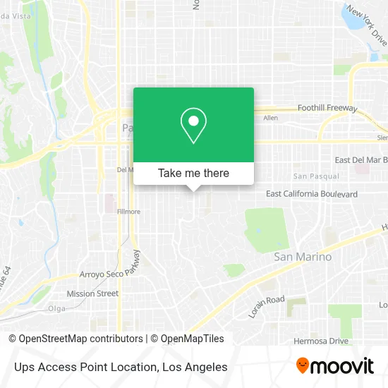 Ups Access Point Location map