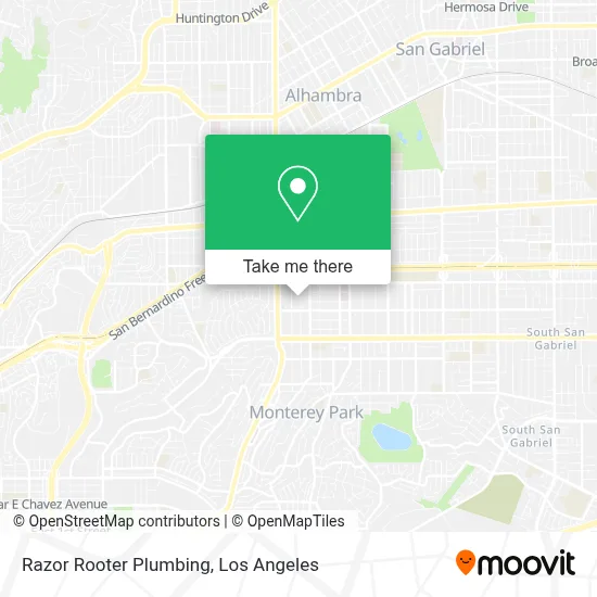 Razor Rooter Plumbing map