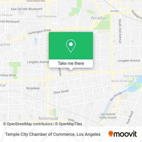 Temple City Chamber of Commerce map
