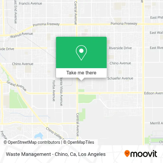 Waste Management - Chino, Ca map