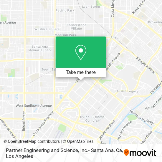 Partner Engineering and Science, Inc.- Santa Ana, Ca map