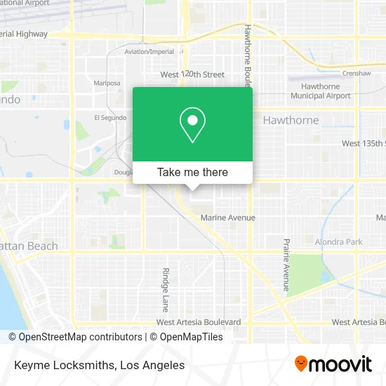 Keyme Locksmiths map