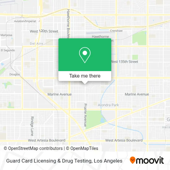 Guard Card Licensing & Drug Testing map