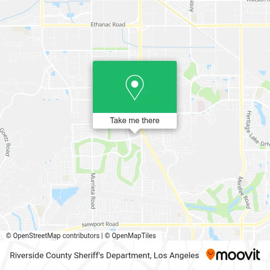 Riverside County Sheriff's Department map