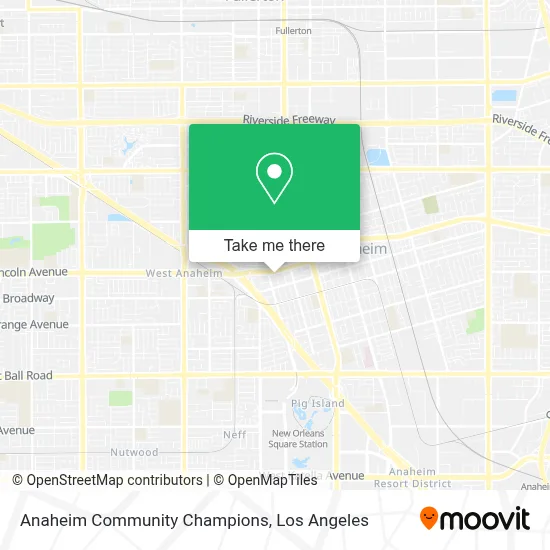 Anaheim Community Champions map