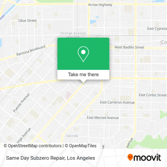 Same Day Subzero Repair map