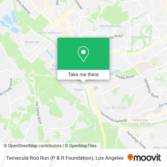 Temecula Rod Run (P & R Foundation) map
