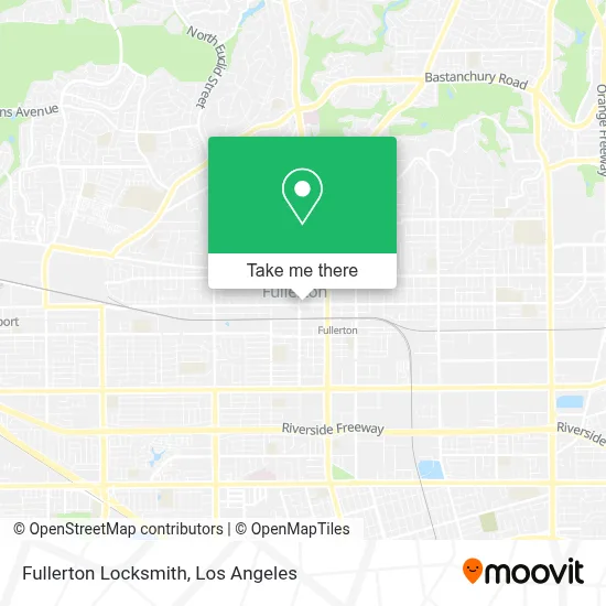 Fullerton Locksmith map