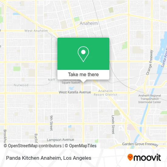 Panda Kitchen Anaheim map