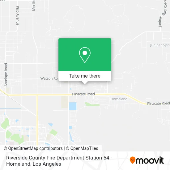 Riverside County Fire Department Station 54 - Homeland map