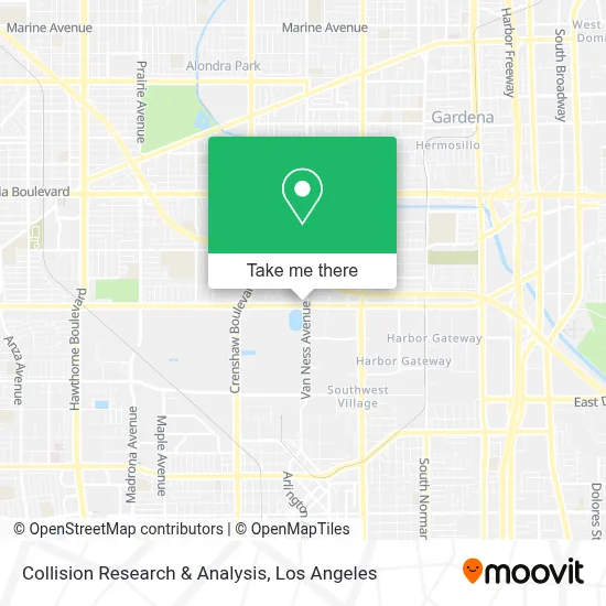 Collision Research & Analysis map