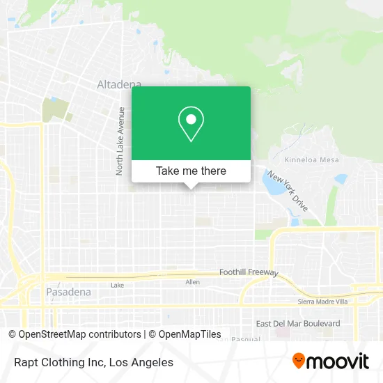Rapt Clothing Inc map