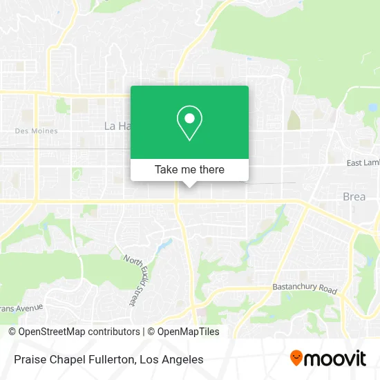 Praise Chapel Fullerton map