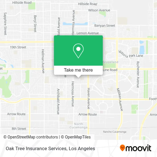 Oak Tree Insurance Services map