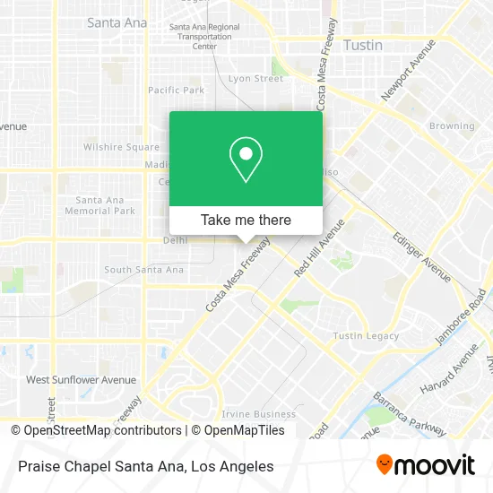 Praise Chapel Santa Ana map