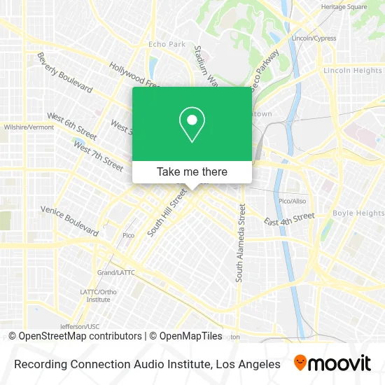Recording Connection Audio Institute map