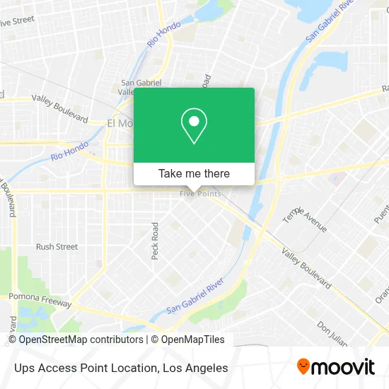 Ups Access Point Location map