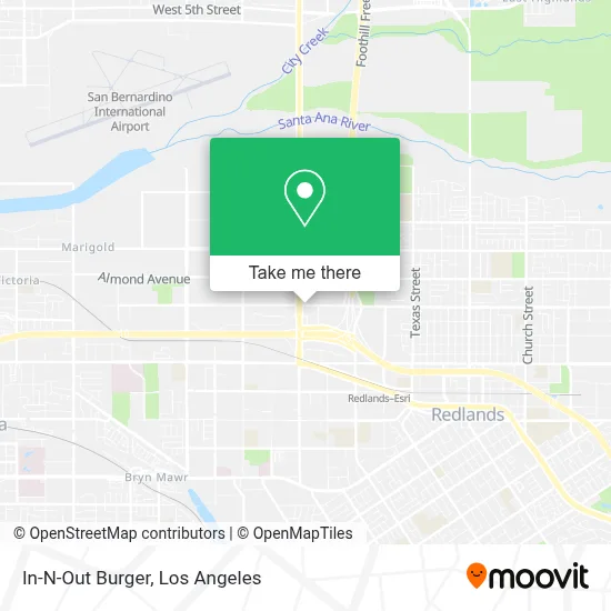 In-N-Out Burger map