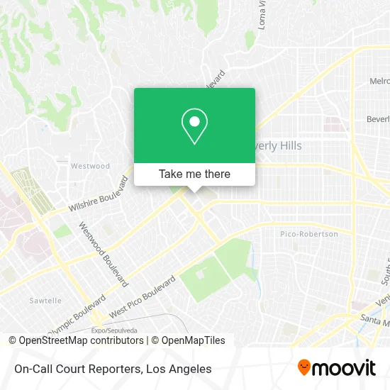 On-Call Court Reporters map