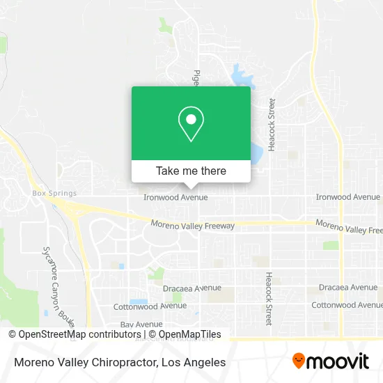 Moreno Valley Chiropractor map