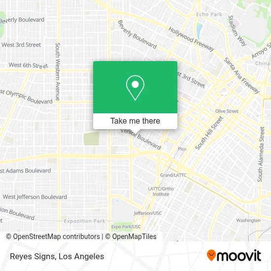 Reyes Signs map