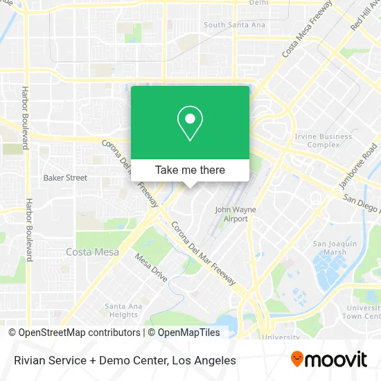 Rivian Service + Demo Center map