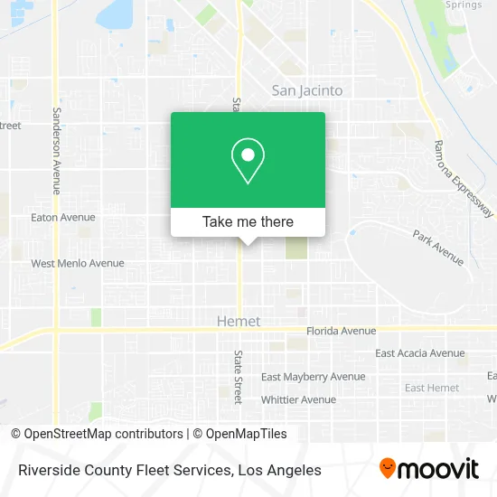 Riverside County Fleet Services map