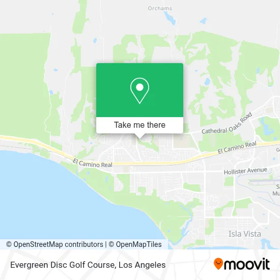 Evergreen Disc Golf Course map