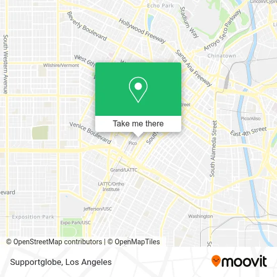 Supportglobe map