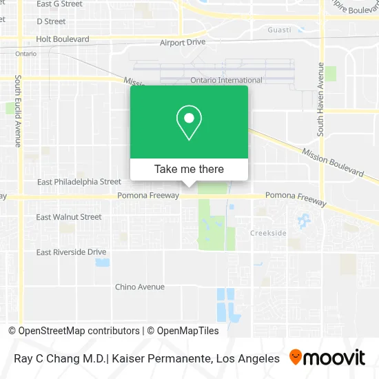 Ray C Chang M.D.| Kaiser Permanente map