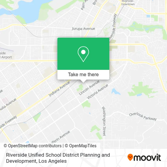 Riverside Unified School District Planning and Development map