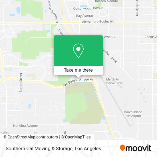 Southern Cal Moving & Storage map