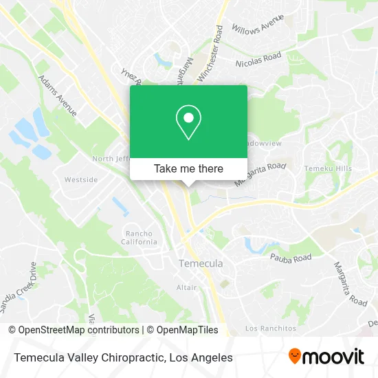 Temecula Valley Chiropractic map